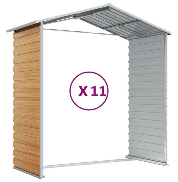 VidaXL Kerti Fészer - Fém - 980x191x198 cm