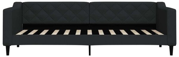 VidaXL fekete kihúzható szövet heverő fiókokkal 80 x 200 cm