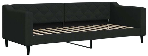 VidaXL fekete kihúzható szövet heverő fiókokkal 80 x 200 cm