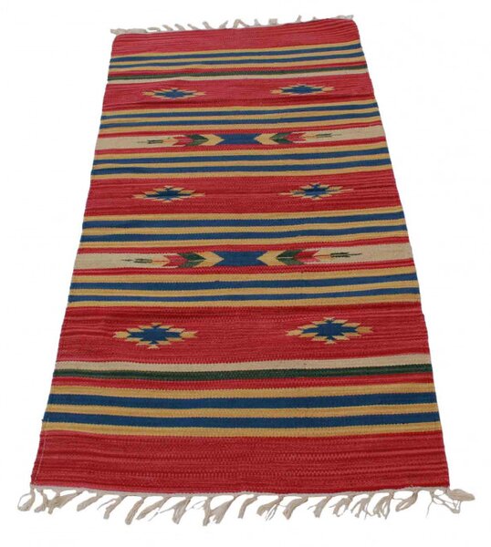 Indiai Kilim szőnyeg 70x140 modern kelim szőnyeg pamutból