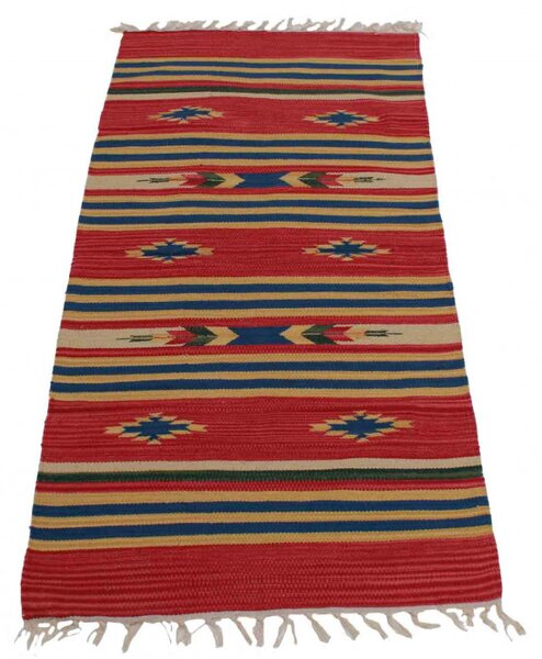 Indiai Kilim szőnyeg 70x140 modern kelim szőnyeg pamutból