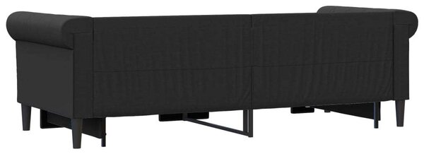 VidaXL fekete kihúzható műbőr heverő 90 x 200 cm