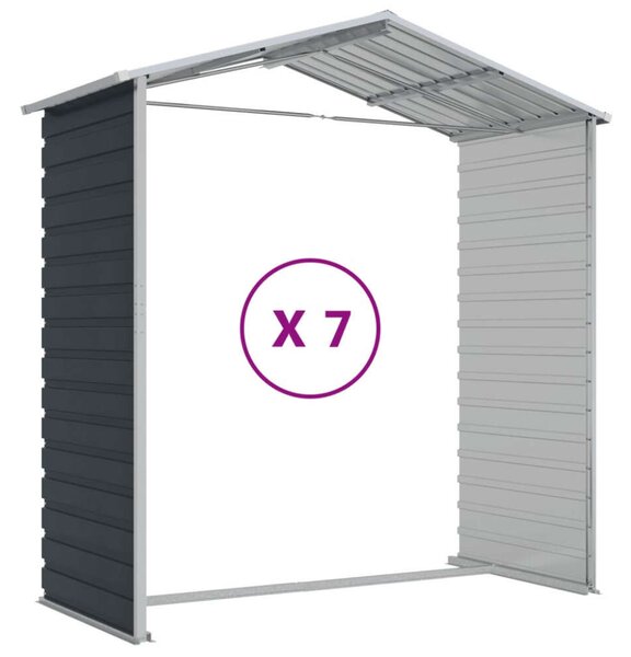 VidaXL Acél Kerti Fészer - 191x640x198 cm