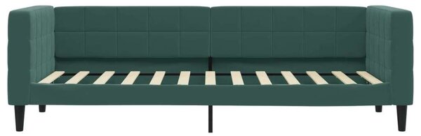 VidaXL sötétzöld kihúzható bársony heverő fiókkal 80 x 200 cm