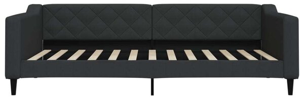 VidaXL fekete kihúzható szövet heverő fiókokkal 100 x 200 cm