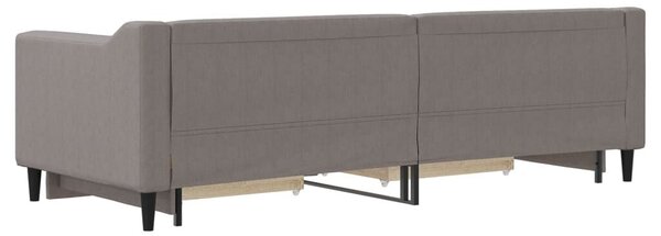VidaXL tópszínű kihúzható bársonyheverő fiókokkal 80 x 200 cm