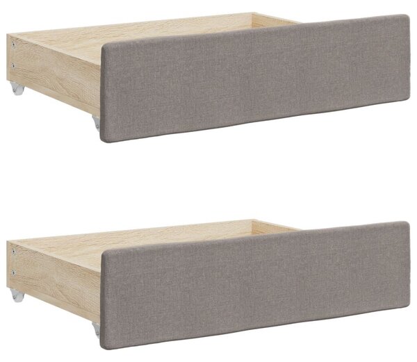 VidaXL tópszínű kihúzható bársonyheverő fiókokkal 80 x 200 cm