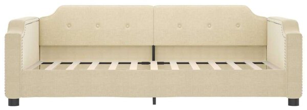 VidaXL krémszínű kihúzható szövetheverő fiókokkal 90 x 200 cm