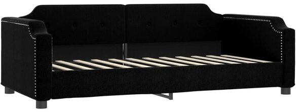 VidaXL fekete kihúzható szövet heverő 100 x 200 cm