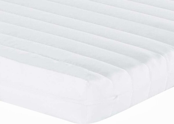 VidaXL fekete kihúzható műbőr heverő matraccal 90 x 200 cm