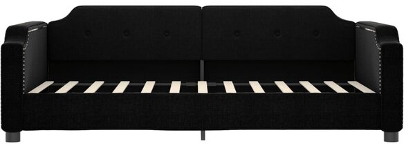 VidaXL fekete kihúzható szövet heverő 100 x 200 cm