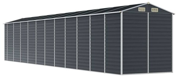 VidaXL Acél Kerti Fészer - 980x191x198 cm - Antracitszürke