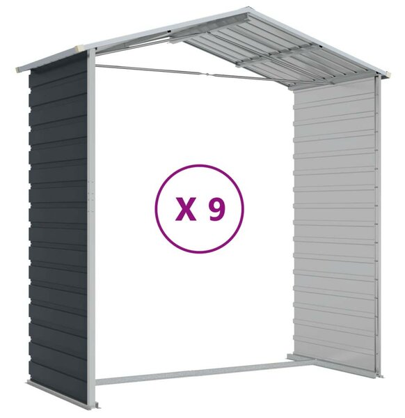 VidaXL Acél Kerti Fészer - 810x191x198 cm