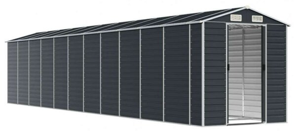 VidaXL Acél Kerti Fészer - 980x191x198 cm - Antracitszürke