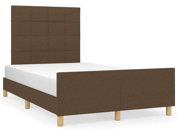 VidaXL sötétbarna szövet ágykeret matrac nélkül 120x200 cm