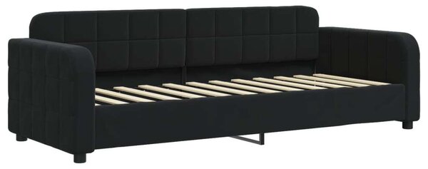 VidaXL Kanapéágy - Fekete Bársony - 80x200 cm