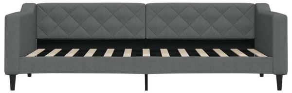 Sötétszürke kihúzható szövet heverő fiókokkal 80 x 200 cm