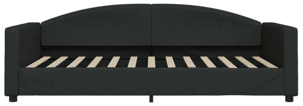 Fekete kihúzható szövet heverő 100 x 200 cm