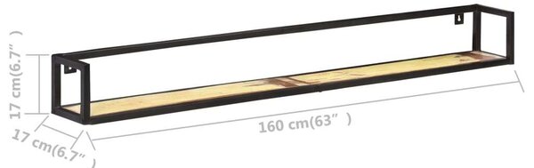 VidaXL Fali Polc Szett - Ipari Stílus - 2 db - 160 cm