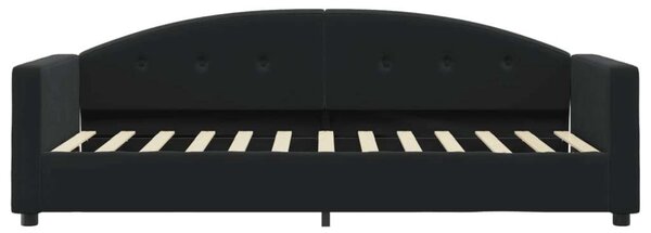 VidaXL fekete bársony heverő matraccal 80 x 200 cm
