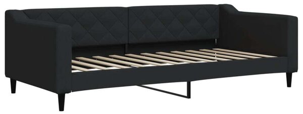 VidaXL fekete kihúzható szövet heverő 90x200 cm