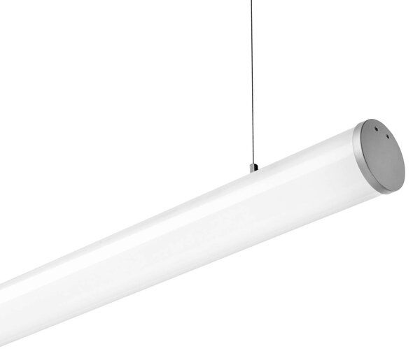 TECNICO by Sforzin Pirgos LED-es függőlámpa, 200 cm hosszú, fényerőszabályzó, fehér, dimmelhető, Fehér / opál, Nappali / Étkező, Műanyag, Modern