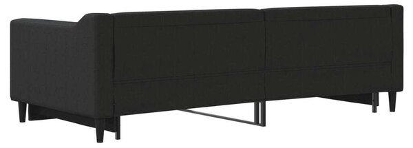 VidaXL fekete kihúzható szövet heverő 90x200 cm