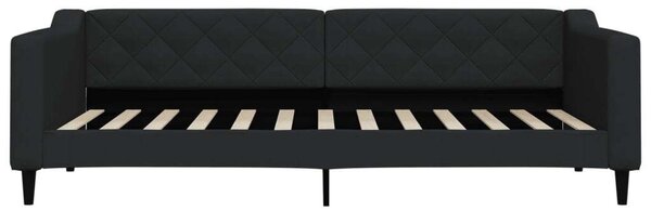 VidaXL fekete kihúzható szövet heverő 90x200 cm