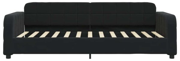VidaXL Kanapéágy - Fekete Bársony - 80x200 cm