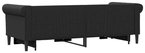 VidaXL fekete kihúzható műbőr heverő fiókkal 90 x 200 cm
