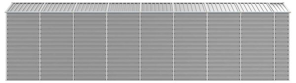 VidaXL világosszürke horganyzott acél kerti fészer 191 x 725 x 198 cm