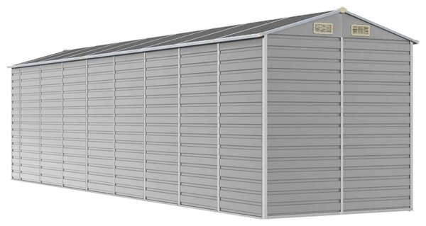 VidaXL világosszürke horganyzott acél kerti fészer 191 x 725 x 198 cm