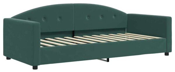 VidaXL sötétzöld kihúzható bársony heverő 90 x 200 cm