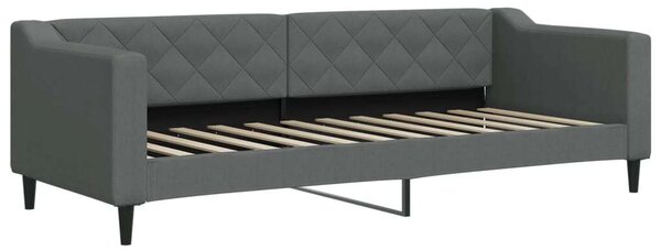 Sötétszürke kihúzható szövet heverő fiókokkal 80 x 200 cm