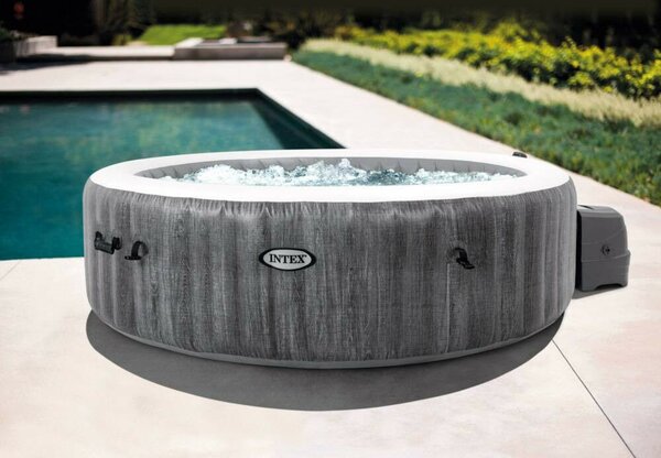 Felfújható masszázs medence, Intex Pure Spa Greywood Deluxe 28442, 216 x 71 cm