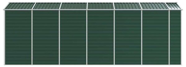 Acél Kerti Fészer - Zöld - 191x555x198 cm