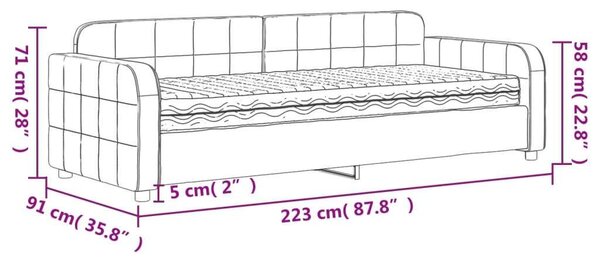 Sötétzöld bársony heverő matraccal 80 x 200 cm