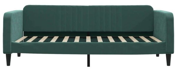 Sötétzöld bársony heverő matraccal 100 x 200 cm