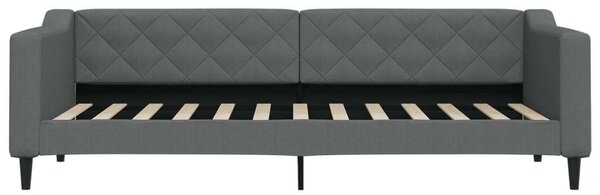 Sötétszürke kihúzható szövet heverő 80 x 200 cm
