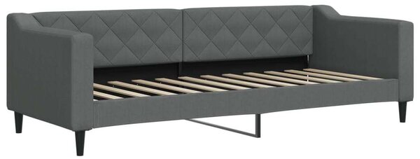 Sötétszürke kihúzható szövet heverő 80 x 200 cm