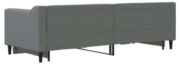 Sötétszürke kihúzható szövet heverő 80 x 200 cm