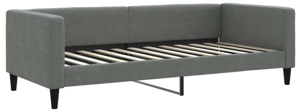 Sötétszürke kihúzható szövet heverő 90 x 200 cm