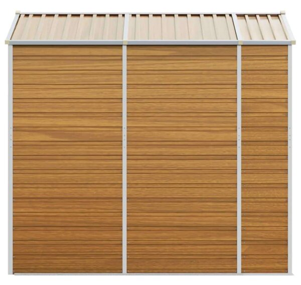 VidaXL világosbarna horganyzott acél kerti fészer 191 x 215 x 198 cm