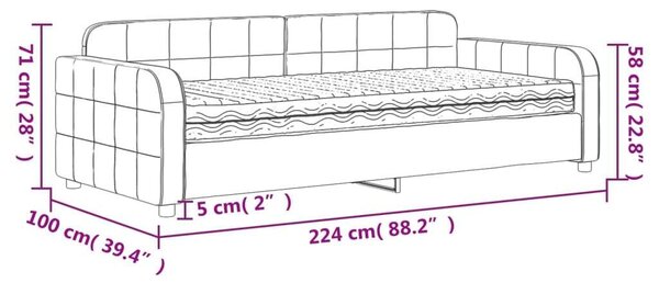 Sötétzöld bársony heverő matraccal 90 x 200 cm