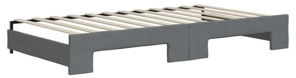 Sötétszürke kihúzható szövet heverő 100 x 200 cm