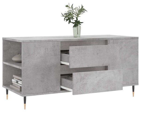 Modern Dohányzóasztal - Betonszürke - 102x44,5x50 cm