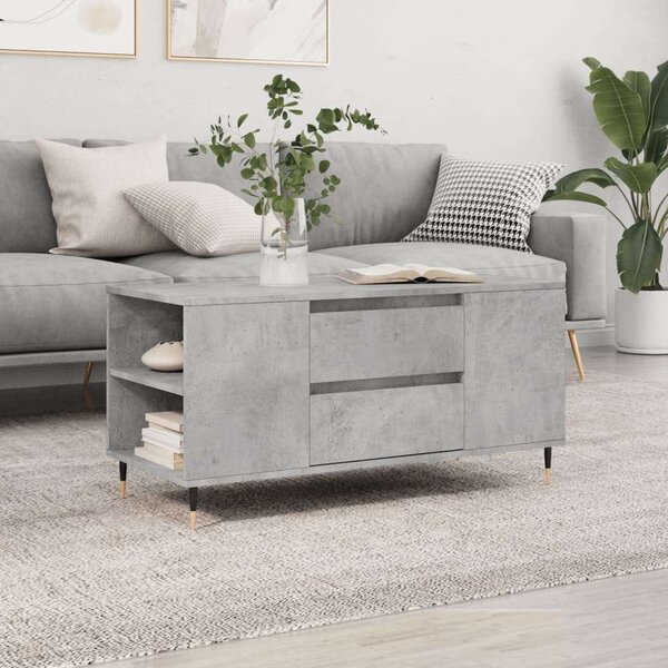 Modern Dohányzóasztal - Betonszürke - 102x44,5x50 cm