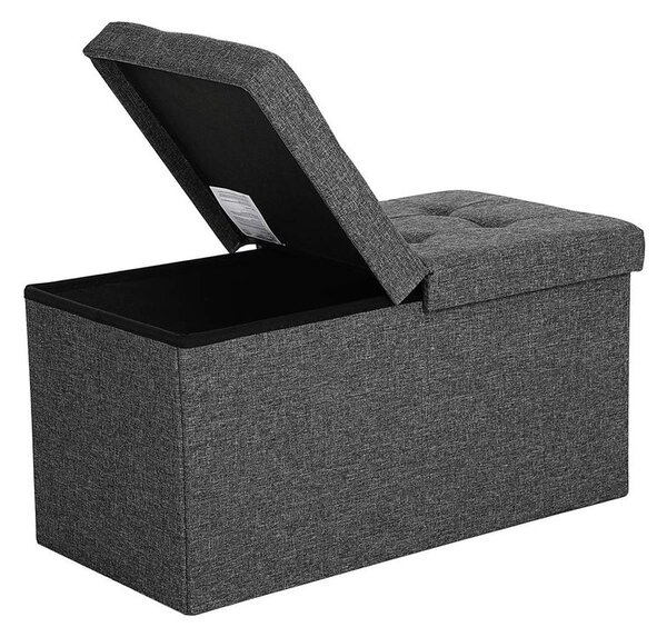 OTO tárolós puff, 76x38x38cm, antracit SongmicsHome