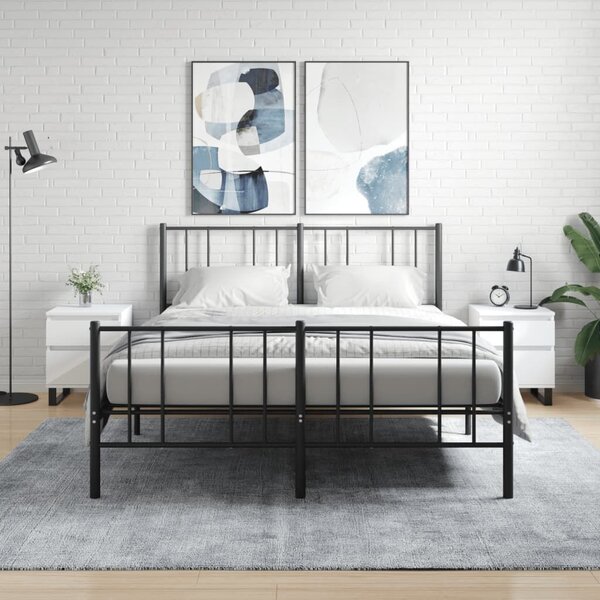 Fehér Éjjeliszekrény Szett - 2 db - Szerelt Fa - 40x35x50 cm