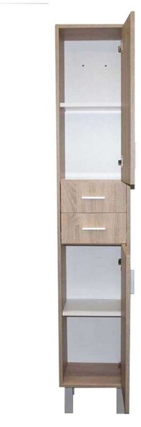 Nerva Seneca Fürdőszobabútor Szekrény - Sonoma Tölgy - 35x190x30 cm